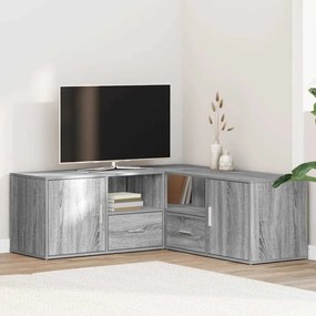 vidaXL Armário canto 200x40x45 cm derivados madeira sonoma cinza