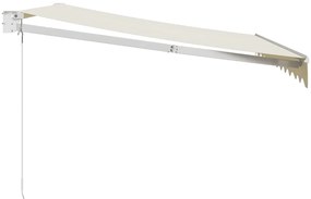 Toldo retrátil 3,5x2,5 m tecido e alumínio cor creme