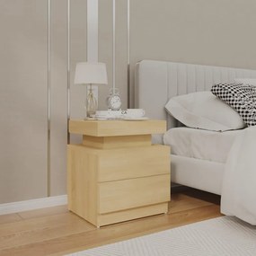 326852 vidaXL Mesa de cabeceira 45x35x52 cm aglomerado carvalho sonoma