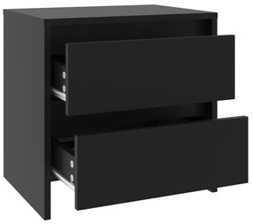 Mesas de cabeceira 2 pcs 45x34,5x44,5 cm aglomerado preto