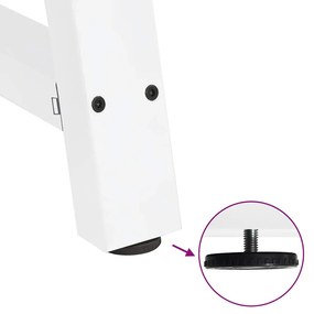 Pés para mesa de jantar em formato A, 2 peças, branco, 90x (72-73) cm,