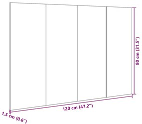 Cabeceira de cama c/ armários 120cm derivados de madeira branco