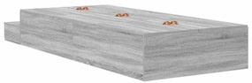 Cama de Armazenamento Cinzento Sonoma 90x190 cm