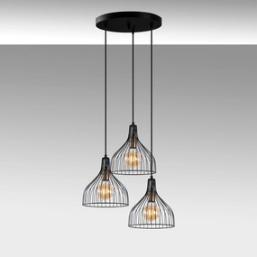 Candeeiro de Teto Chandelier Cafu – Preto Antigo – 49 x 49 x 121 cm
