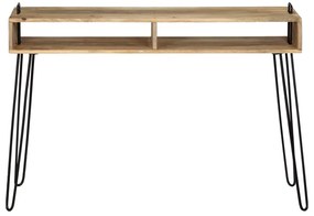 Mesa consola em madeira de mangueira maciça 115x35x76 cm