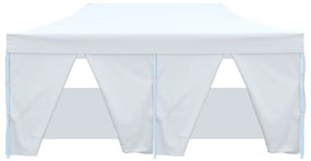 Tenda dobrável profissional festas 4 paredes 3x6m aço branco