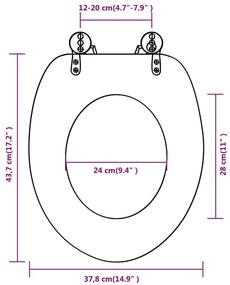 Assentos de sanita com tampas 2 pcs MDF madeira velha