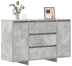 Sideboard Cinzento de Concreto 120x41x75 cm em Madeira Engenheirada