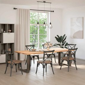 Pés de mesa de jantar em forma de T, 2 peças, preto, 70x35x(72-73) cm,
