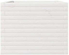 Vaso/floreira de jardim 110x60x45,5 cm pinho maciço branco