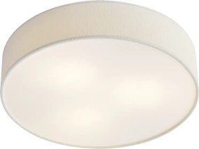 Plafon moderno branco com abajur de veludo 46cm 3-luzes - Luz