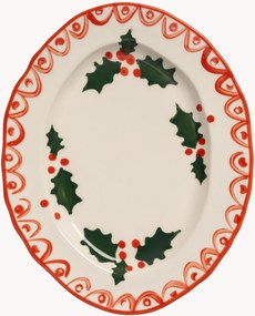 Travessa de Natal pintada à mão Holly