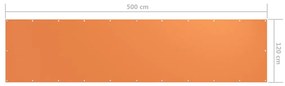 Tela de varanda 120x500 cm tecido Oxford laranja