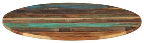 Tampo de mesa redondo 80 cm 15-16 mm madeira recuperada maciça