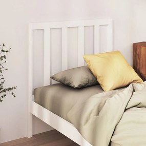 Cabeceira de cama 81x4x100 cm pinho maciço branco