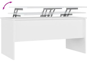 Mesa de centro 102x50,5x46,5 cm madeira processada branco