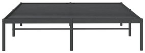 Estrutura de cama 140x200 cm metal preto