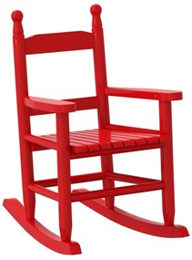 Cadeiras de baloiço infantis 2 pcs álamo maciço vermelho
