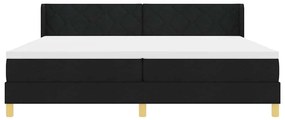 Cama Box com cabeceira Manual Preto e Branco 200 x 200 cm Espuma