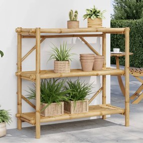 vidaXL Estante com 3 prateleiras 100x40x90 cm bambu