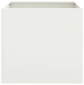 Vaso/floreira 49x47x46 cm aço branco
