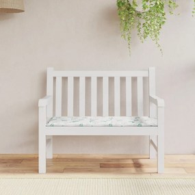 vidaXL Almofadão banco jardim 100x50x3cm tecido oxford padrão folhas