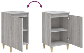 Mesa de cabeceira 40x35x70 cm derivados madeira cinza sonoma