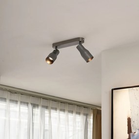 Foco de teto arredondado Cinzento Escuro GU10 50mm 2-luzes - Stanley