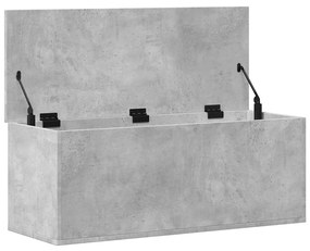 Caixa de arrumação 90x35x35 cm derivados madeira cinza cimento