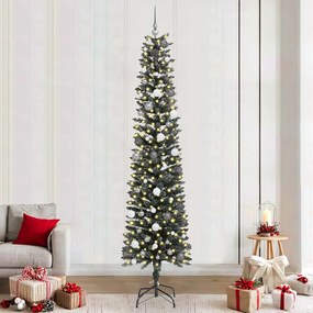 vidaXL Árvore de Natal Artificial Verde 240 cm PVC, Plástico e Aço