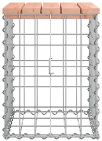Banco jardim design gabião 33x31x42 cm madeira douglas maciça