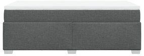 Cama com molas/colchão 90x190 cm tecido cinza-escuro
