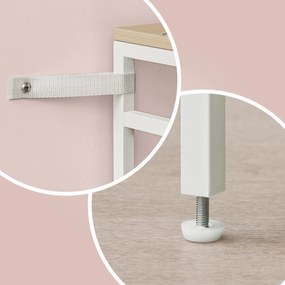 Guarda-roupa aberto 40 x 141 x 180 cm bege + branco
