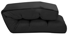 Colchão dobrável couro artificial preto