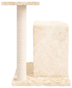 Árvore para gatos com poste arranhador sisal 51 cm cor creme