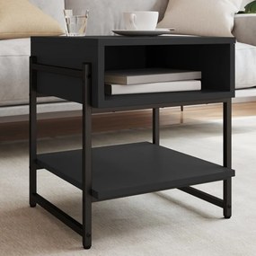 vidaXL Mesa de centro 40x40x45 cm derivados de madeira preto