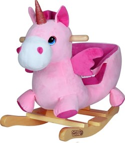 Balanço Unicórnio com cinto de segurança 58 x 35 x 45 cm Rosa
