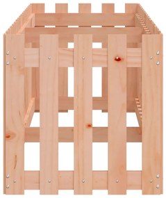 Canteiro elevado c/ design de cerca 200x50x50cm madeira douglas