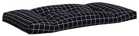 Almofadões p/ paletes 2 pcs tecido oxford padrão xadrez preto