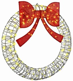 vidaXL Guirlanda com 150 LEDs Branco quente 120 cm Vime