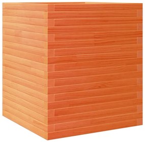 Vaso/floreira de jardim 60x60x68,5 cm pinho maciço castanho mel