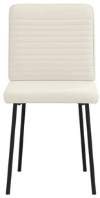 Cadeiras de jantar 2 pcs veludo cor creme