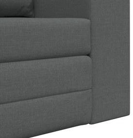 Sofá-camas 2 em 1 Cinza Escuro 148x71x83 cm Tecido