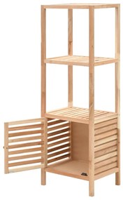Armário de arrumação para WC nogueira maciça 39,5x35,5x123 cm