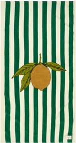 Toalha de praia para criança em algodão orgânico Antique Stripe