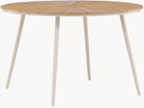 Mesa de jardim redonda com tampo efeito madeira San Vito, Ø 120 cm