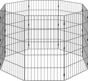PawHut Recinto para Cães Recinto Expansível Dobrável em Metal 50x80 cm Preto | Aosom Portugal