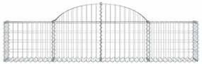 Cestos gabião arqueados 6 pcs 200x30x40/60 cm ferro galvanizado