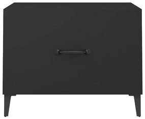 Mesas de centro com pernas de metal 2 pcs 50x50x40 cm preto
