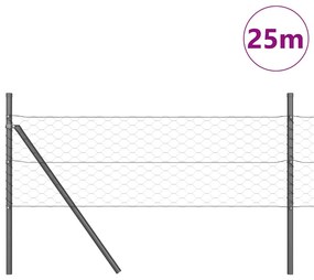 Conjunto de Cercas Conjunto de 2 Cinza Metal Grande Durável